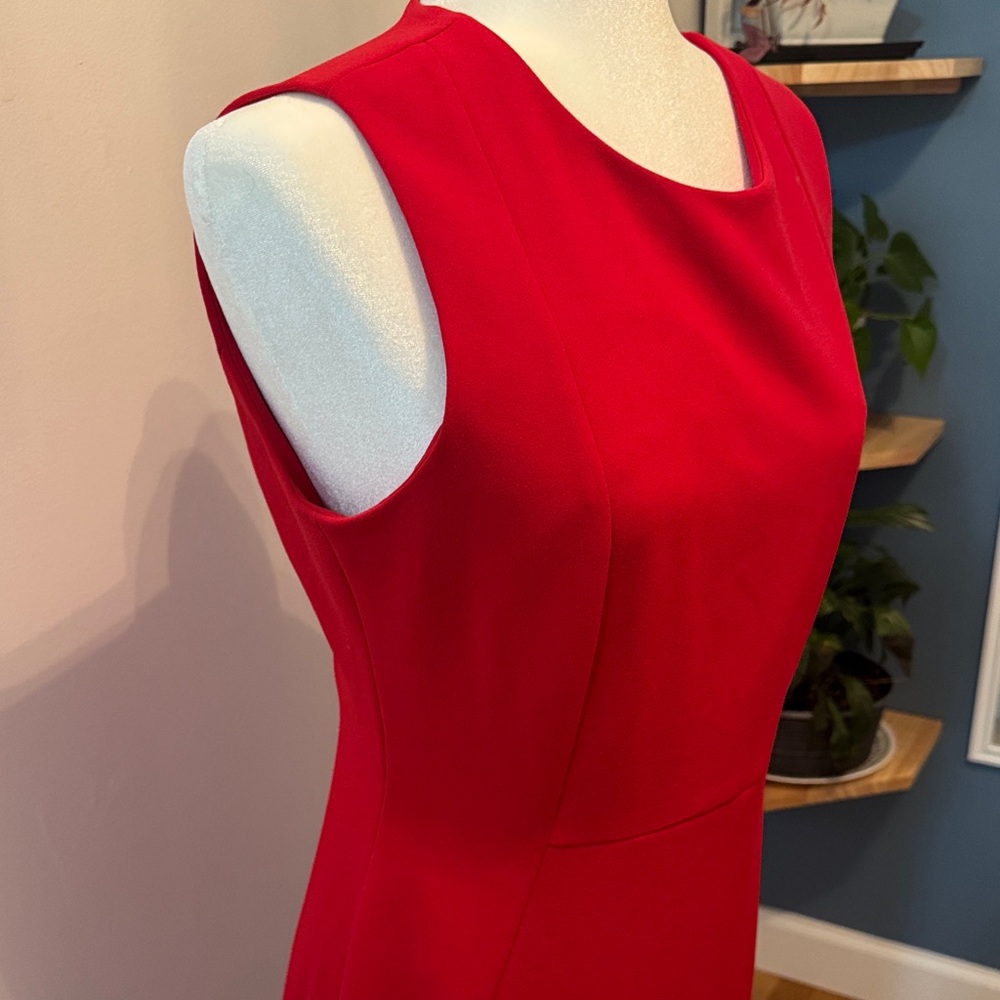Calvin Klein Red sleeveless work party Dress - Picture 9 of 12